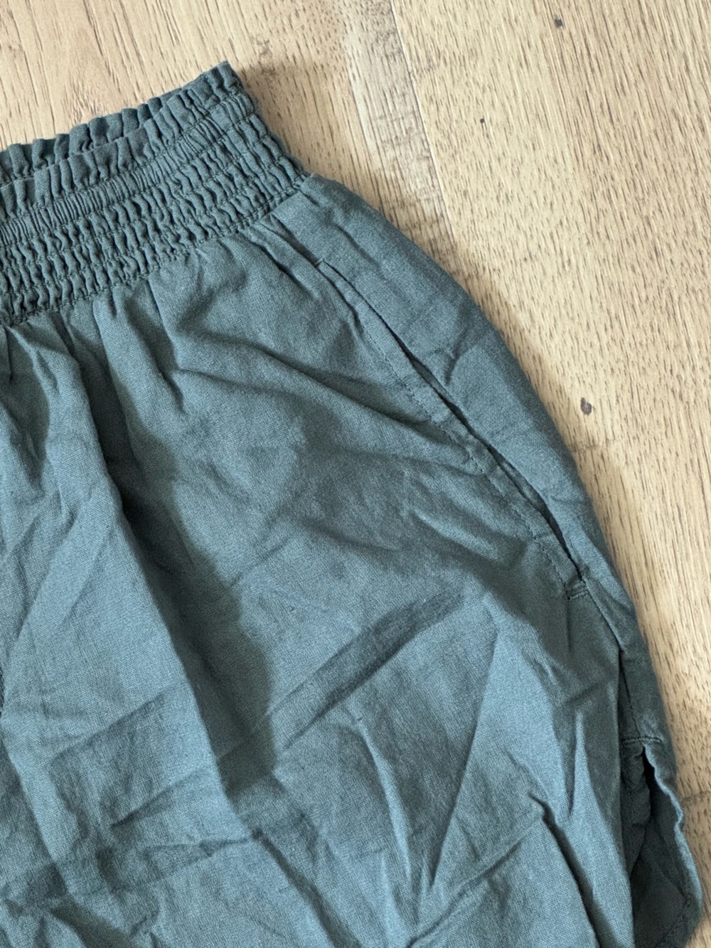 Aerie Happiest Flirty Short Cotton Gauze Shorts Olive Green NWT Small - Picture 5 of 8